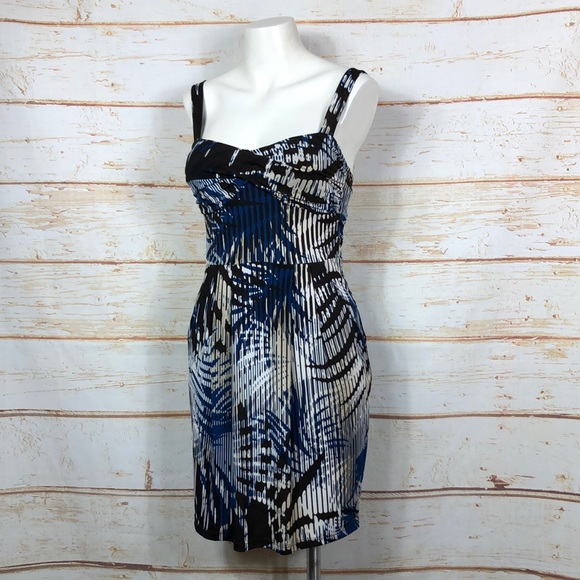 C3 - Bisou Bisou Blue Brown  Dress - Size 4 - Picture 1 of 6